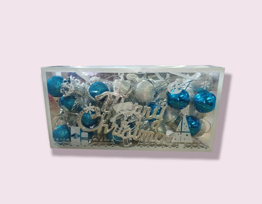 Assorted Christmas glittery Baubles