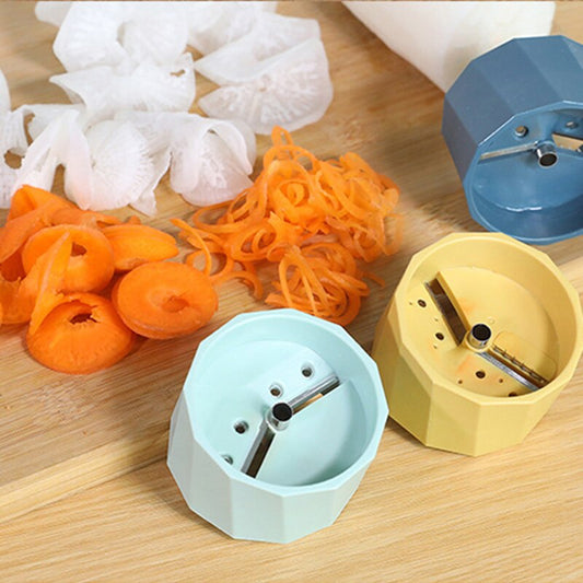 Durable Manual Vegetable Spiral Cutter Non-slip Stainless Steel