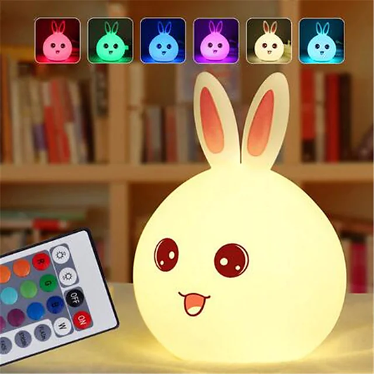 Rabbit LED Night Light – Silicone Touch Sensor Lamp