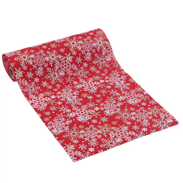 MHome Christmas Tablecloth – Festive Cotton Linen Table Runner