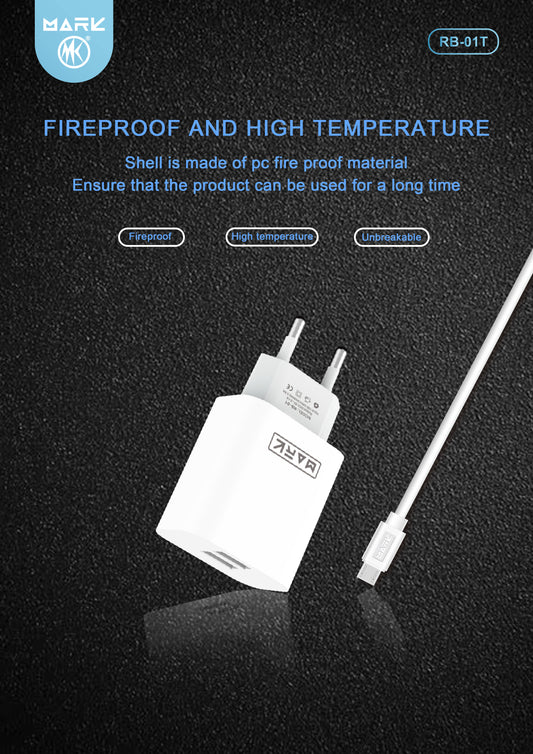 Dual USB 2.1A Charger Kit