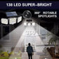 Triple LED Solar Wall Light Remote Control Motion Sensor Waterproof IP65 Lightin