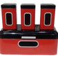 Breadbin Steel Design with 3 Piece Matching Canister Set