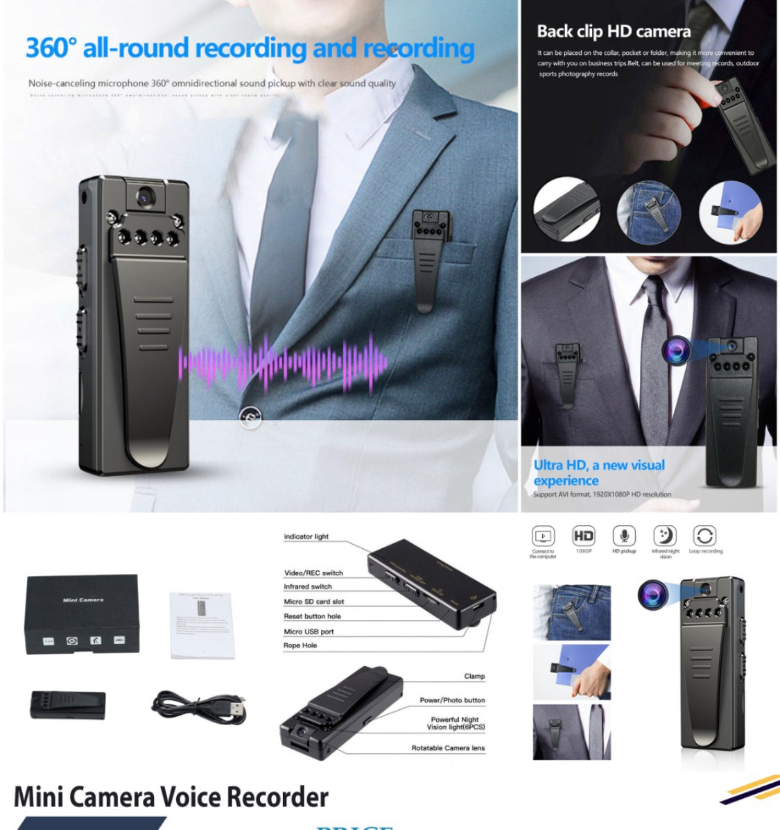 Mini Body Camera HD 1080P