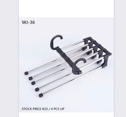 5-in-1 Multifunction Stainless Steel Folding Trousers Rack