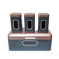 Breadbin Steel Design with 3 Piece Matching Canister Set