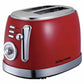 Retro 2 Slice Electric Toaster – Stainless Steel, 6 Browning Settings, Defrost, Reheat, Cancel
