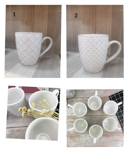 Aqua mug embossed