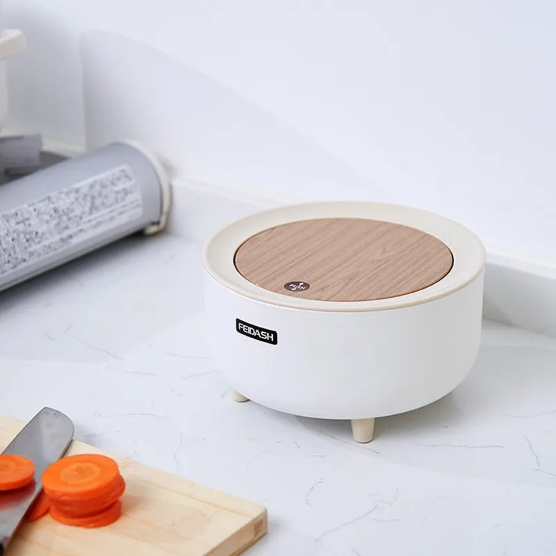 Mini Nordic Style  Push Top Trash Can with Lid