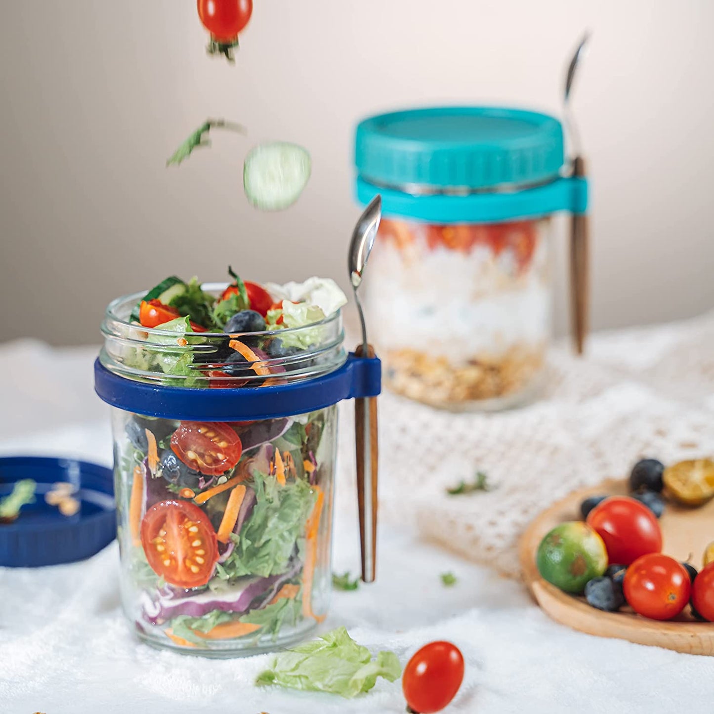 Oats Jars with Lid and Spoon