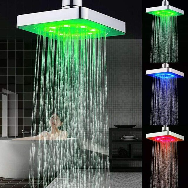 LED Colour Changing Shower Head