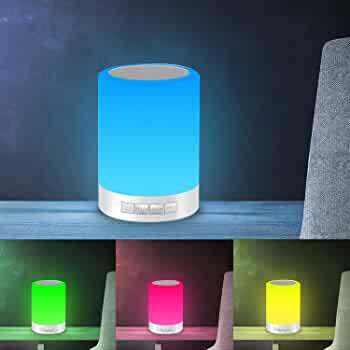 Mini Bluetooth Speaker 6 Lights With Night Light Lamp