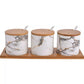Generic Modern Ceramic Spice Bowl Airtight Lids Set of 3
