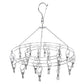Round Stainless Steel Clothes Drying Hanger - Silver