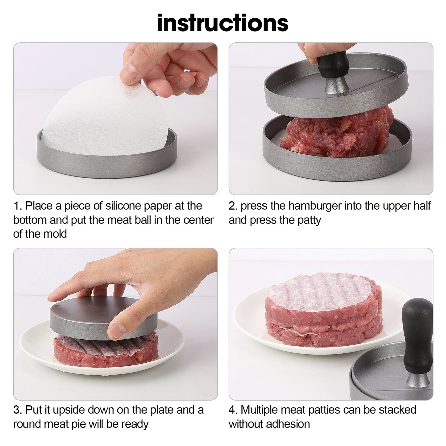 Hamburger Press Inc 100pc Wax Patty Paper