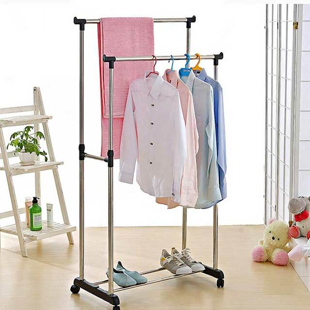Double Pole - Telescopic Clothes Hanger