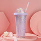 500ml  Water Bottles with Straw