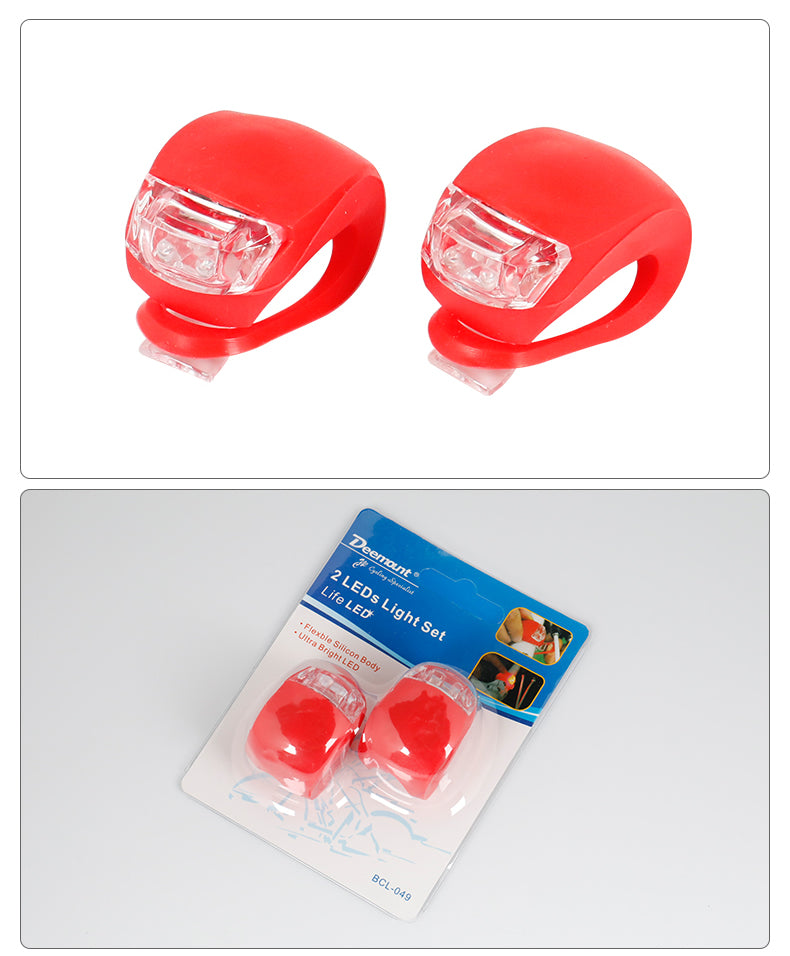Bicycle Cycling Visual Warning Lamp Silicon Gel Strap Mount Multi Color Options Cycle LED Light Lantern