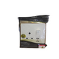 Condere Wall Socket with 2x USB Ports-White with gold lining