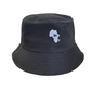 Bucket Hat- Africa Map  Black Print