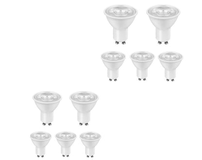 Load Shedding GU-10 Rechargeable LED Downlight 7W 10pc Pack