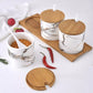 Generic Modern Ceramic Spice Bowl Airtight Lids Set of 3
