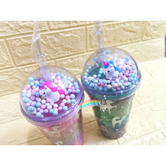 450ml Unicorn Water Bottle With Straw