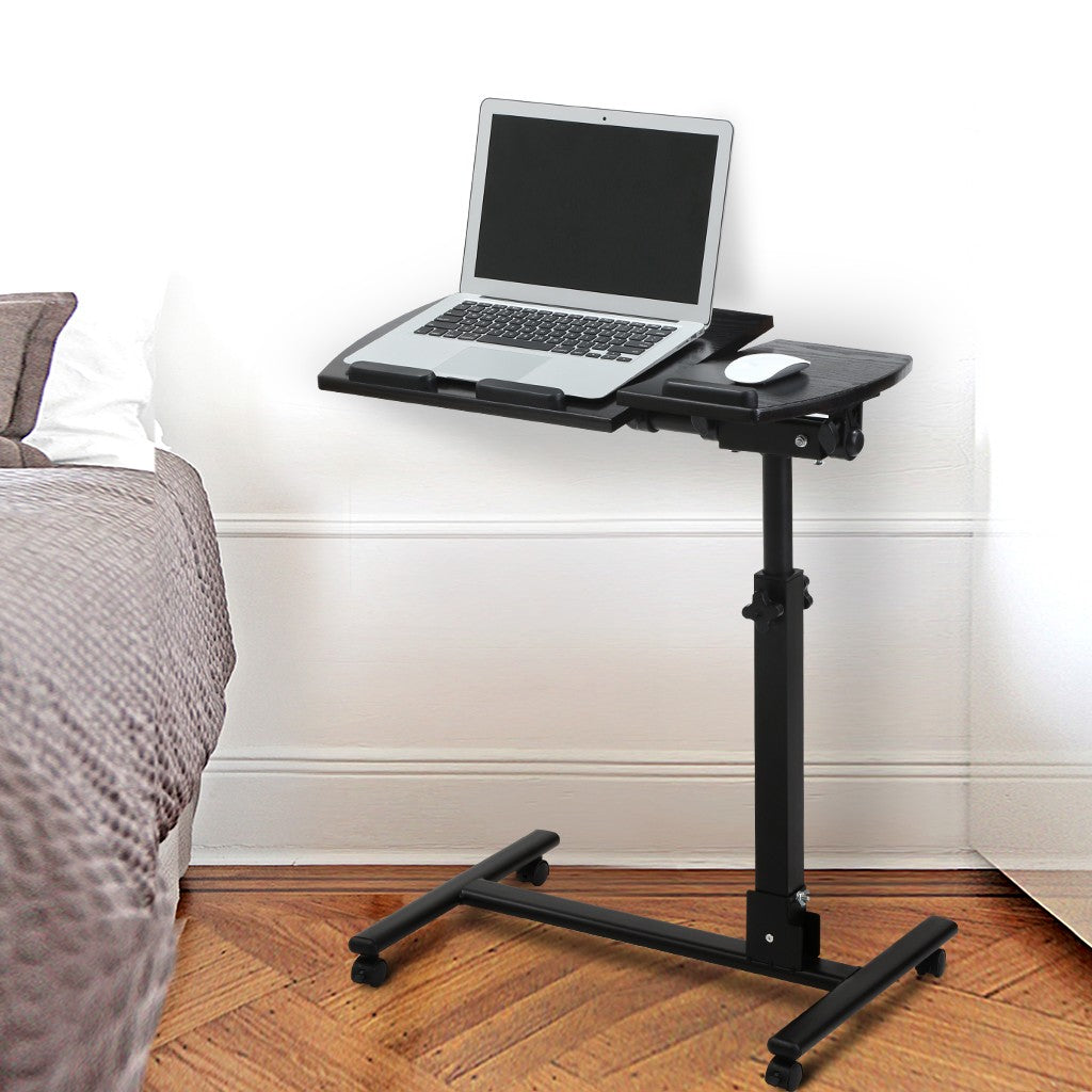 Notebook Rims Adjustable Bedside Laptop Table with Wheels & Wheels Lock – Megamall ...
