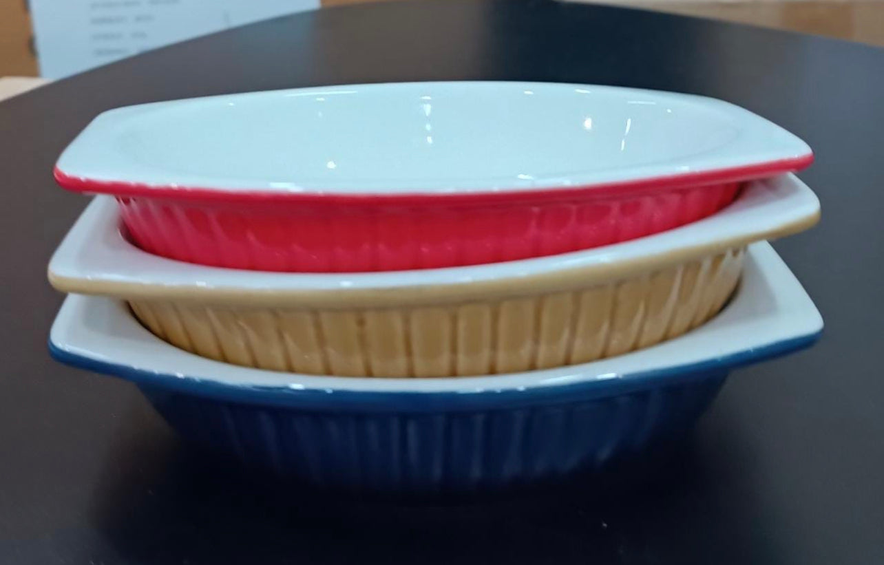 4pc Porcelain Baking Dish Set