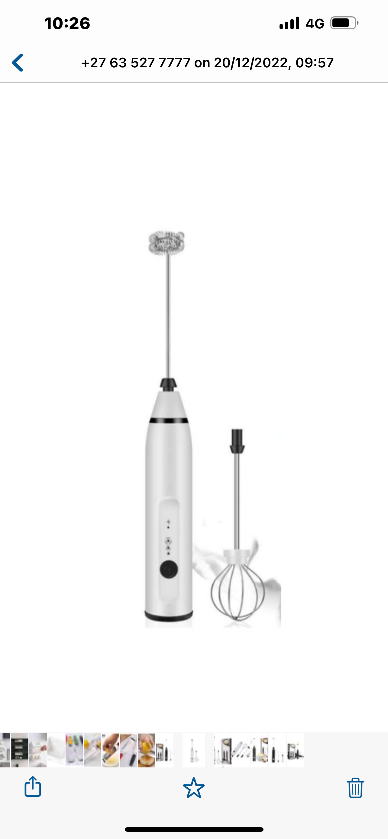 Milk Frother Rechargeable 2-1