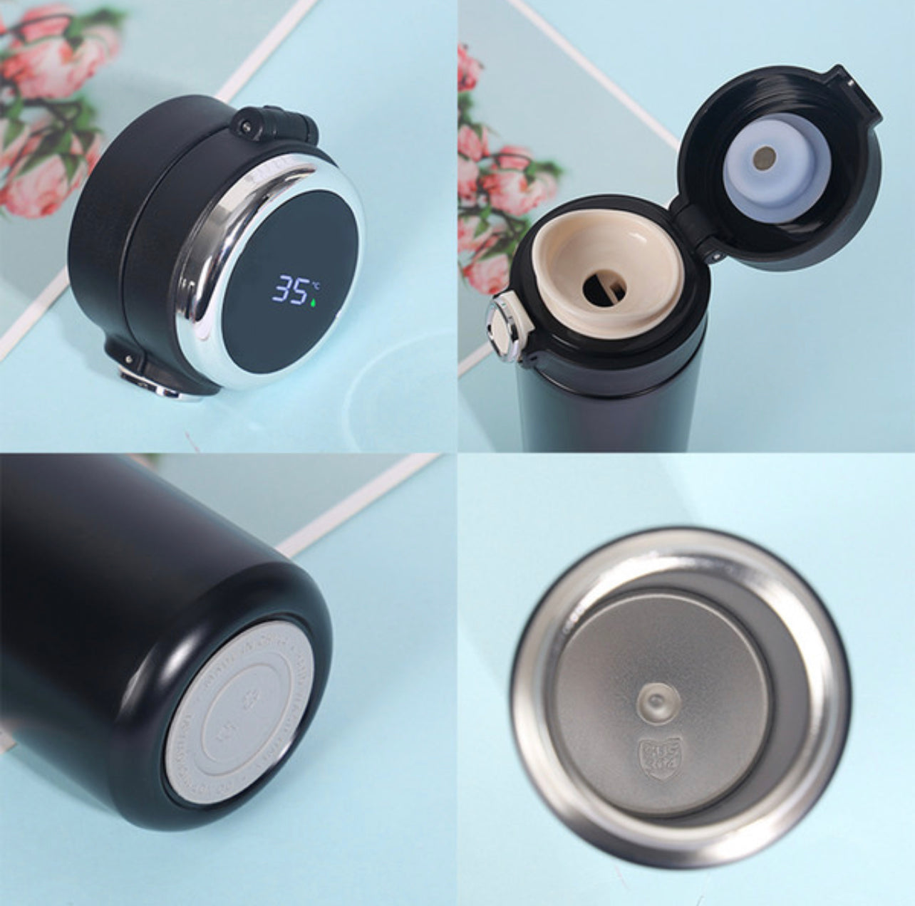 Smart Insulation Cup Water Bottle Led Digital Temperature Display Stainless Steel Thermal Mugs Intelligent Insulation Cups
