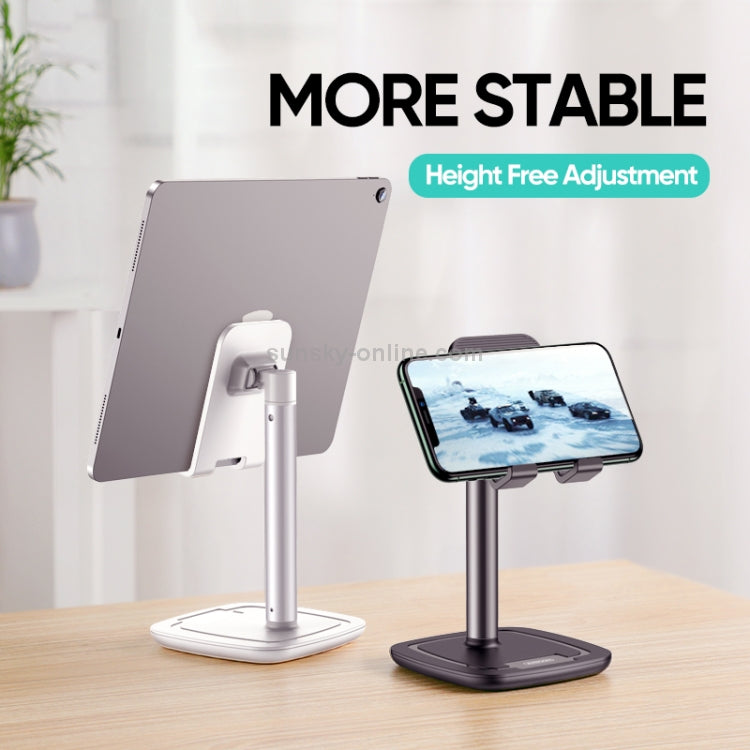 JOYROOM JR-ZS203 Multi-angle Adjustable Telescopic Stand Desktop Bracket for Mobile Phone and Tablet - Black