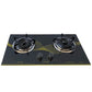 ARUIF Two-Burner Auto-Ignition Tempered Glass Panel Gas Stove + Free Hose, Battery & Regulator Model RH-2008