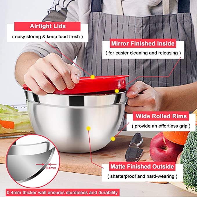 Mixing Bowl Set 5pc St/St
