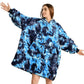 Huggle Kids Multi-Colour Oversized Hoodie Blanket – Sherpa Fleece, One Size, Super Soft & Lightweight