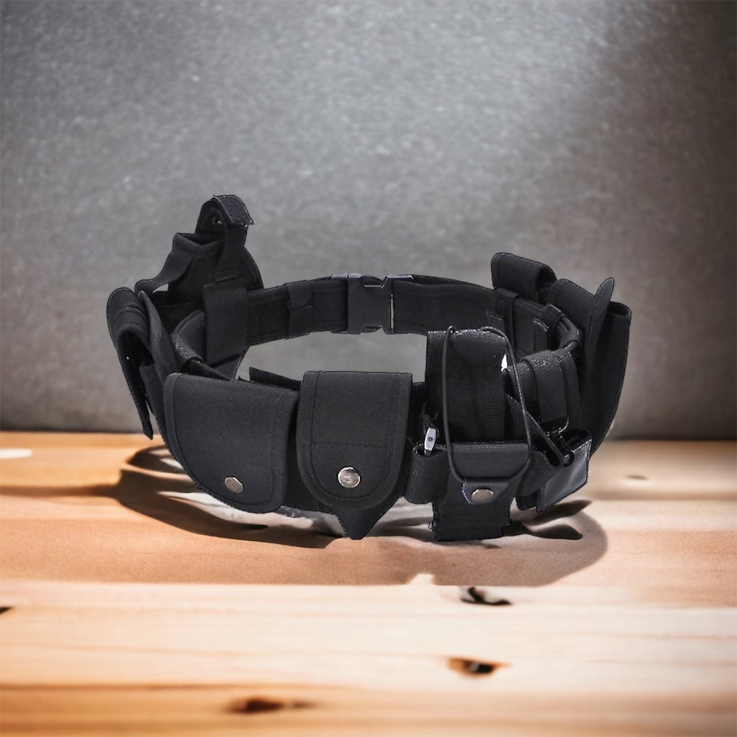 Outdoor Tactical Belt Law Enforcement Modular Equipment Security Utility Belt 8pc
