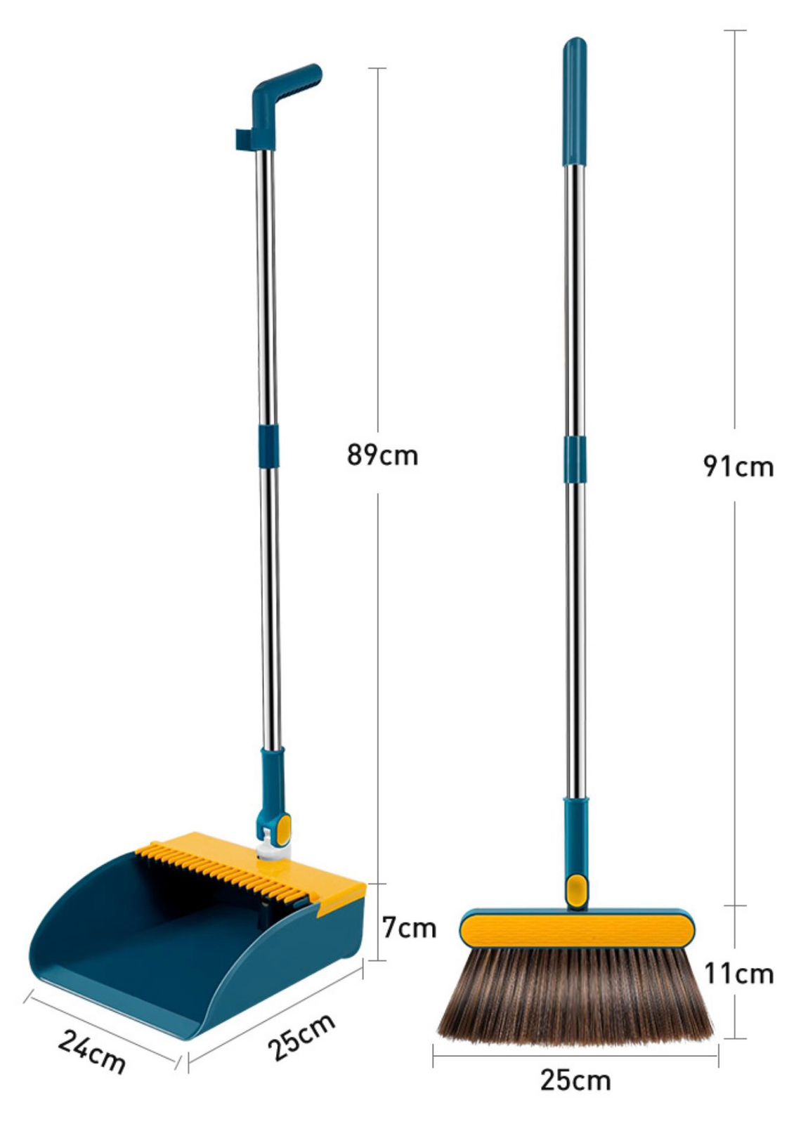 Rotating Broom + Dustpan Set