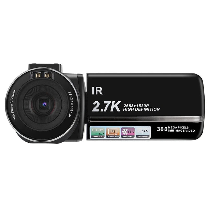 Digital Video Camera 36MP 2.7K Night Vision Camera 16X Digital Zoom 3.0" Screen