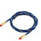 OD6.0 Blue Mesh Gold Plated Fiber Toslink Optical Audio Cable 20M