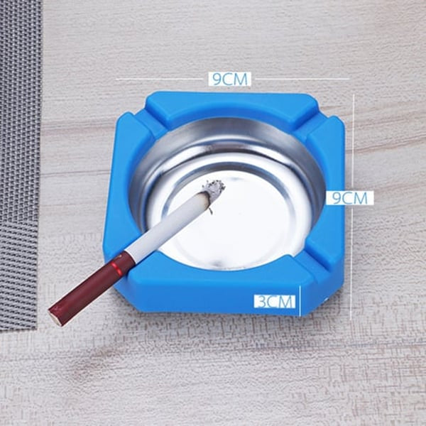 Portable Stainless Steel Round Ashtray Cigarette
