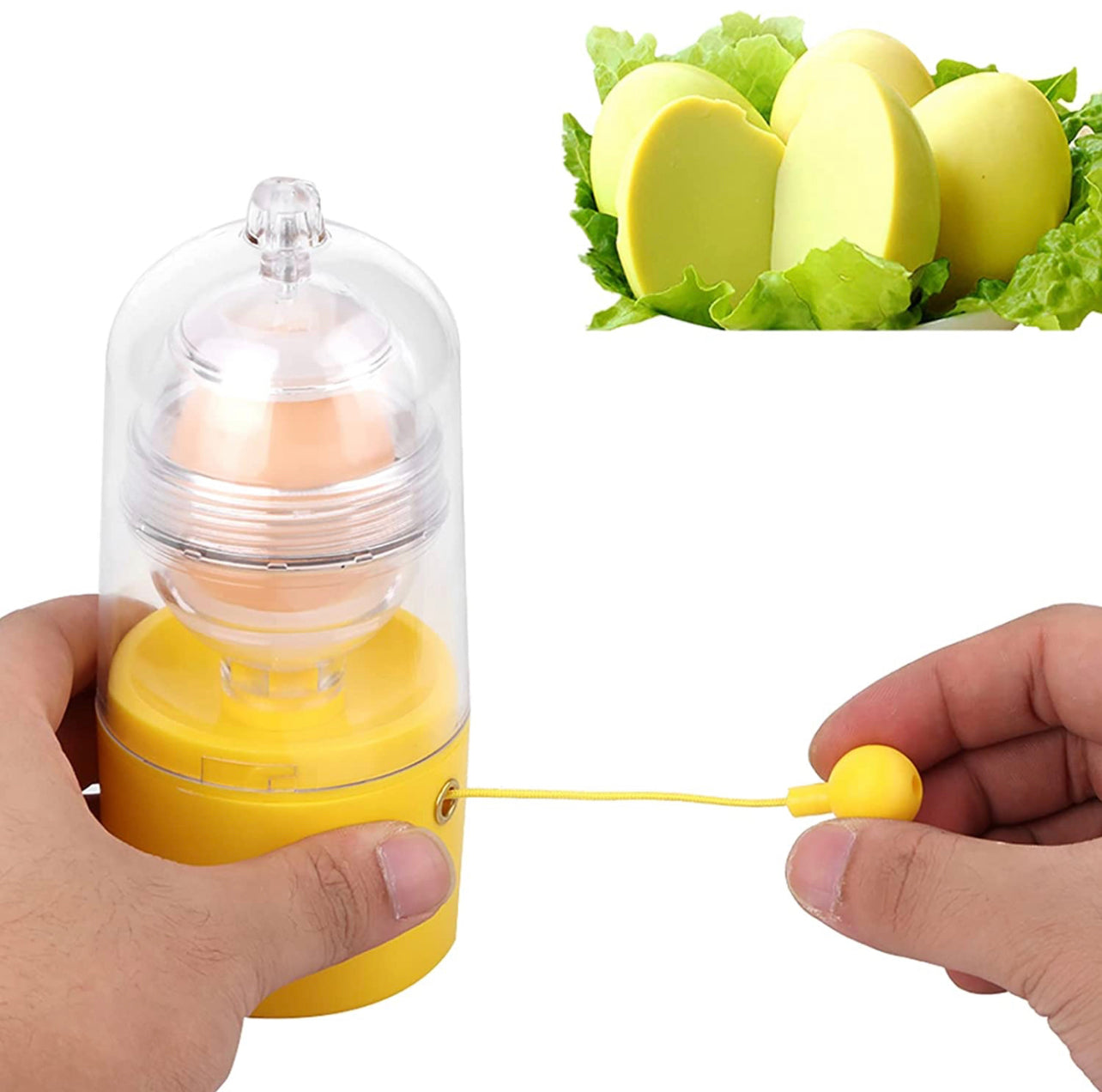 Egg Scrambler, Silicone Manual Egg Shaker White Yolk Mixer Golden Egg Maker Kitchen Cooking Tools for Making Hard Boiled Eggs