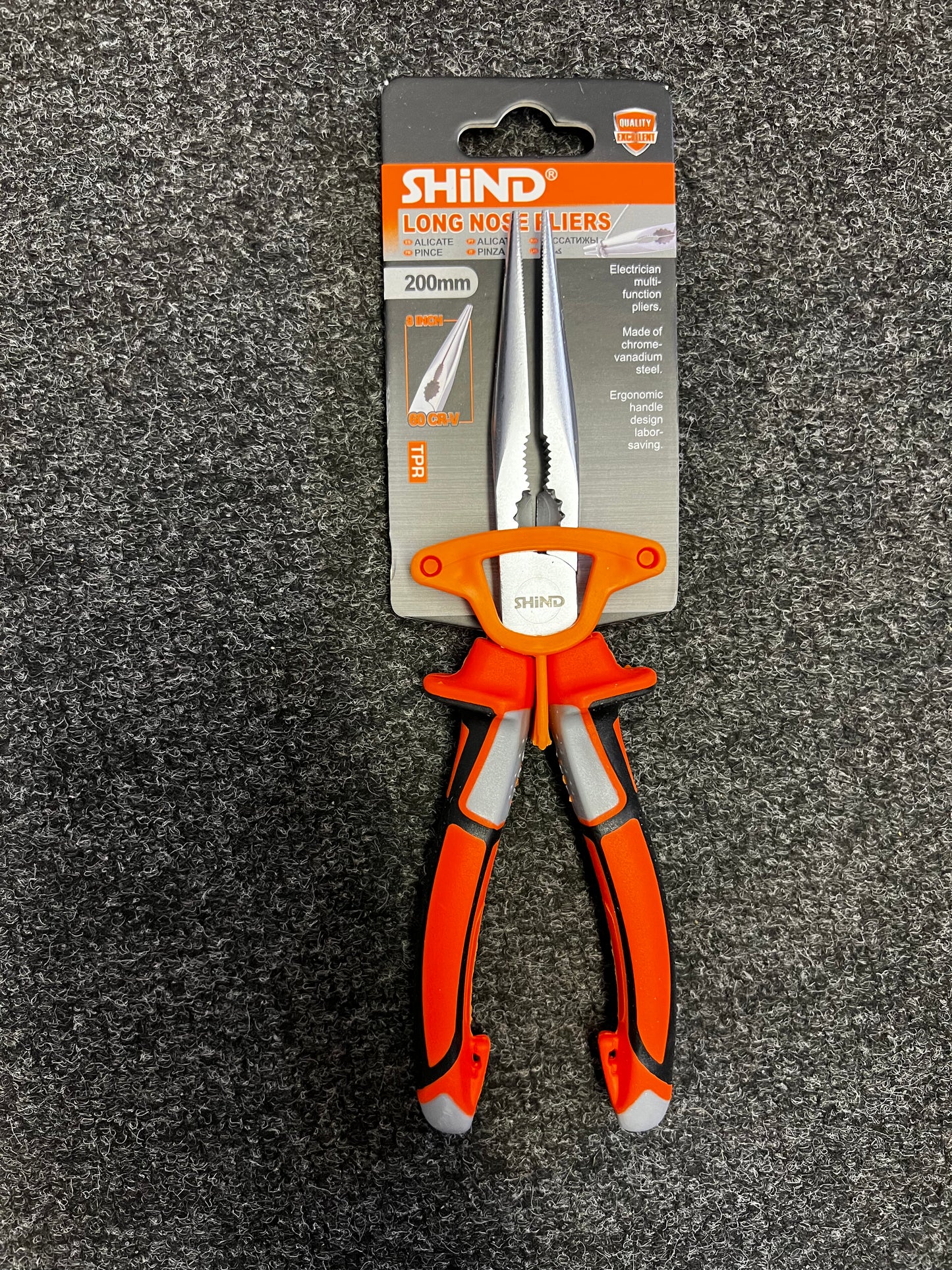 Shind Heavy Duty Long Nose Pliers - 200mm