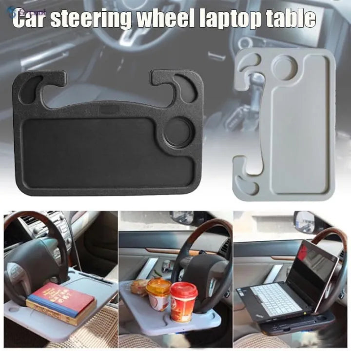Car steering wheel table laptop tablet iPad or laptop car travel table food hook on the steering wheel tray suitable for constant travelers suitable for most cars