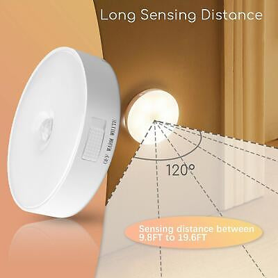 LED Motion Sensor Lights Wireless Night Light Rechargeable Cabinet Stair Lamp