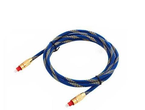 OD6.0 Blue Mesh Gold Plated Fiber Toslink Optical Audio Cable 5m