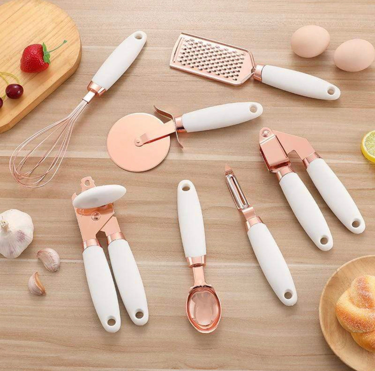 Kitchen Tool Set 7pc Rose Gold