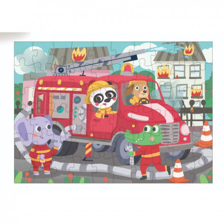 Little Learners - Firetruck animal Puzzle 60pcs