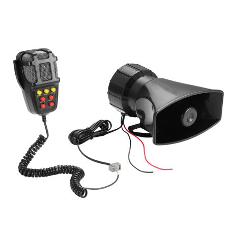 Car Alarm Horn 12V 100W 7 Siren Sounds Car Siren Vehicle Horn Mic PA Speaker System Loud Security Alarm