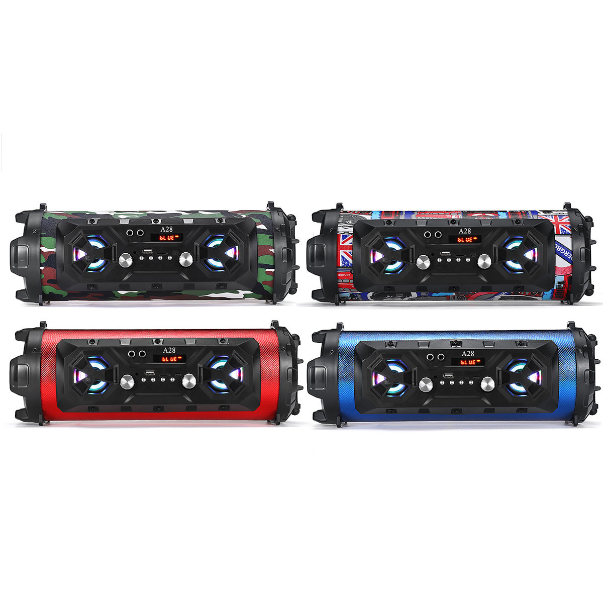 Portable Bluetooth Super Bass Speaker Phone Holder TF FM AUX-in Outdoor Handsfree Headset With Mic Support Smartphone PC