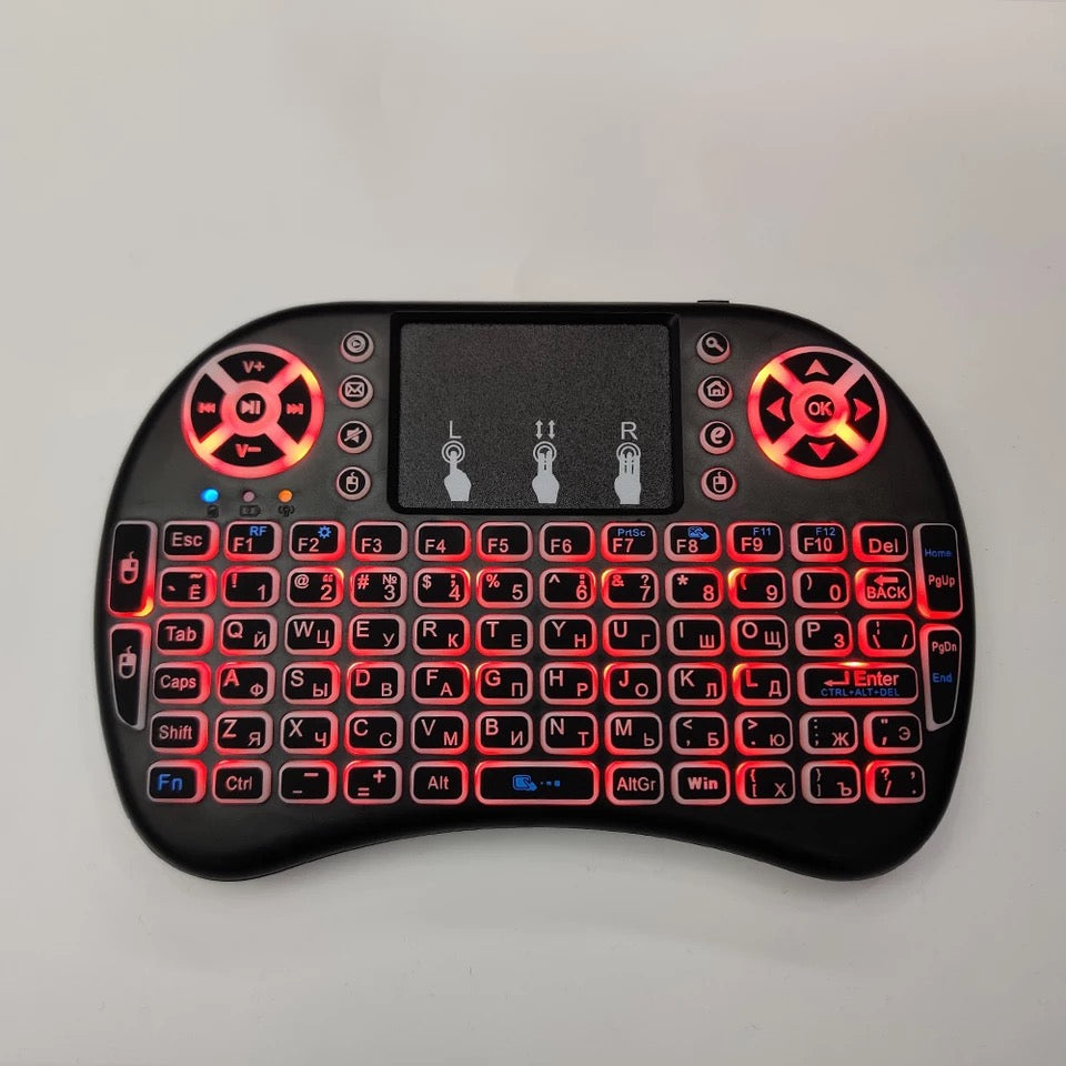 Backlight Wireless Keyboard 2.4GHz Air Mouse English Russian Version for Android TV BOX Mini PC Smart TV